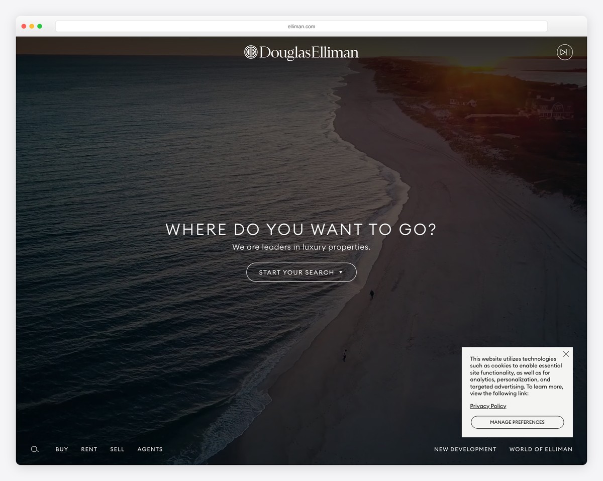 Douglas Elliman real estate website