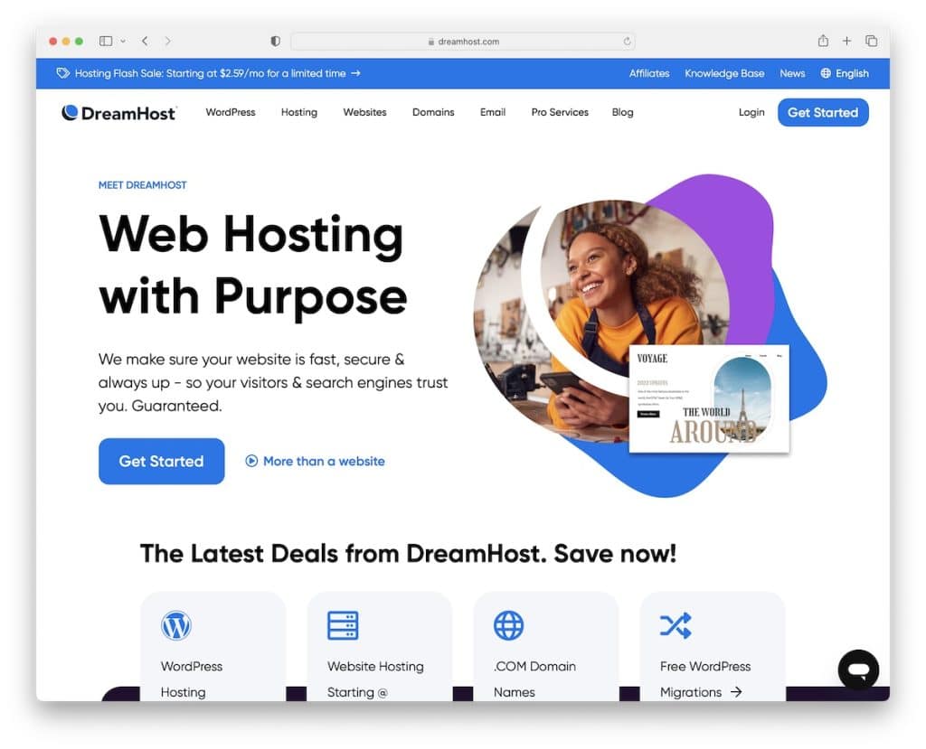 dreamhost free web hosting