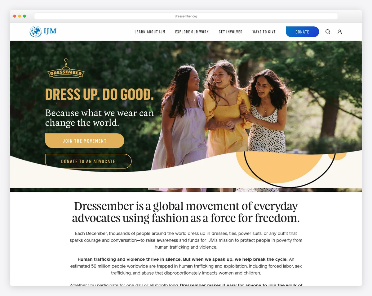 dressember foundation nonprofit website