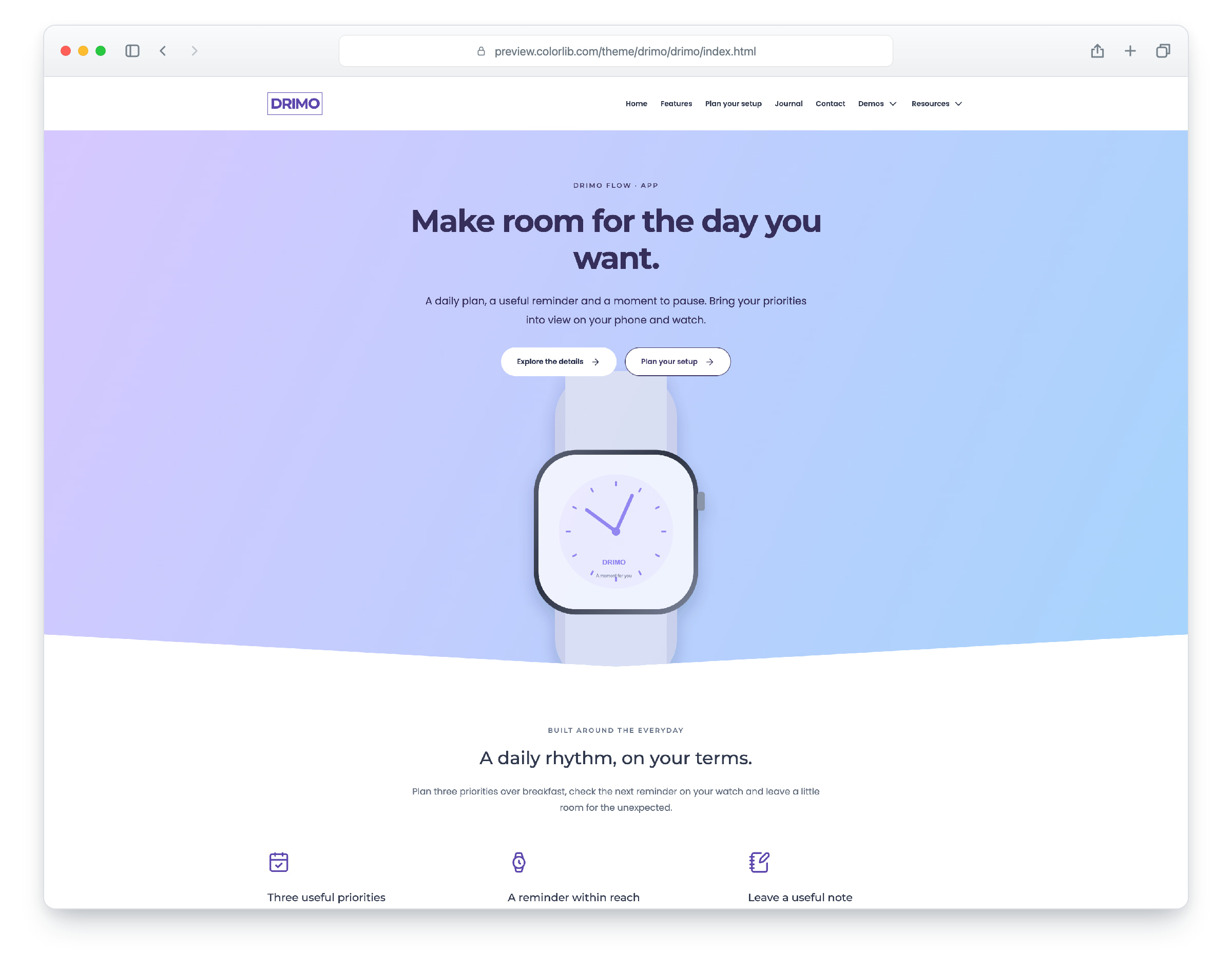 Drimo website template