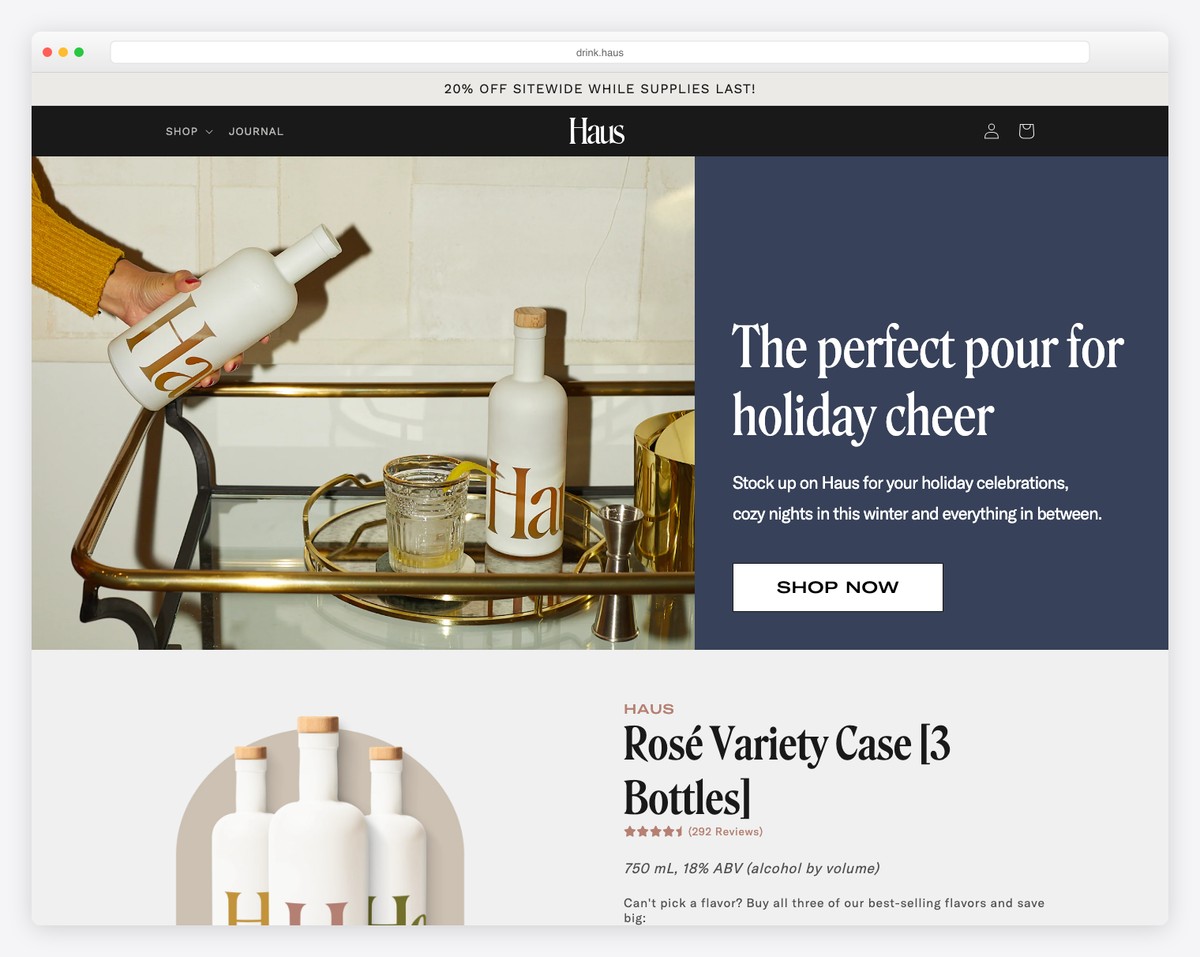 haus website example