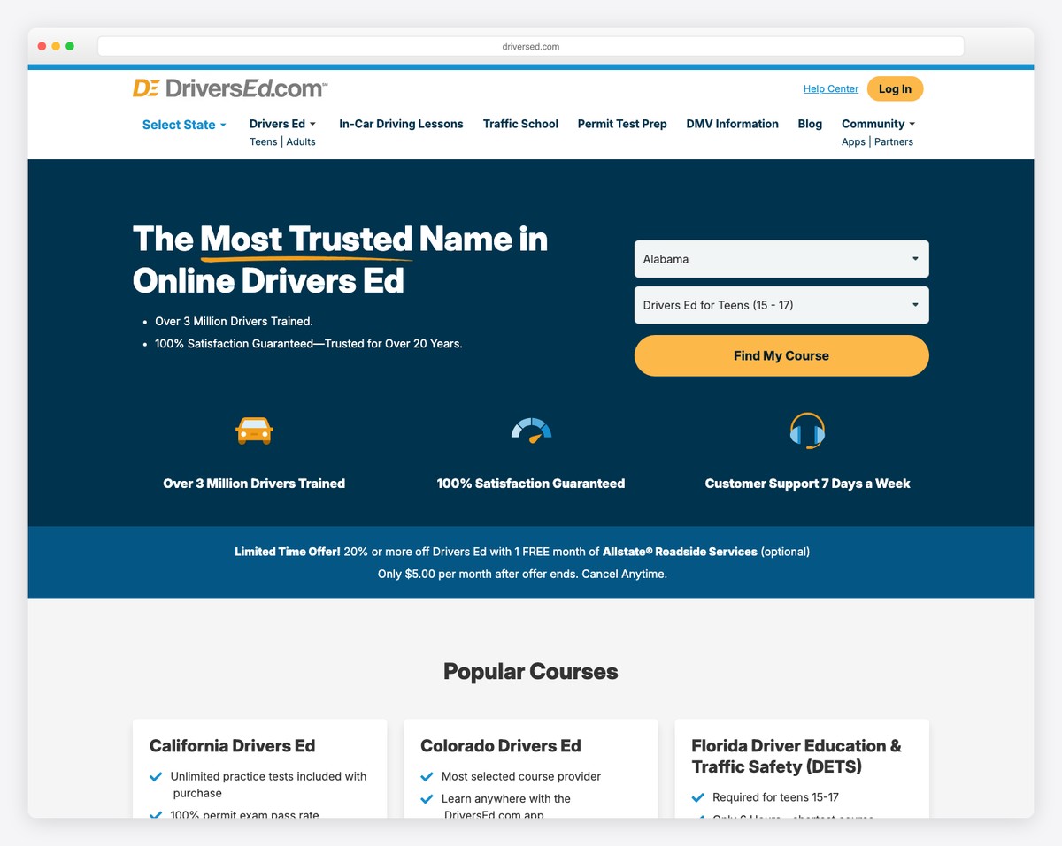 driversed.com website example