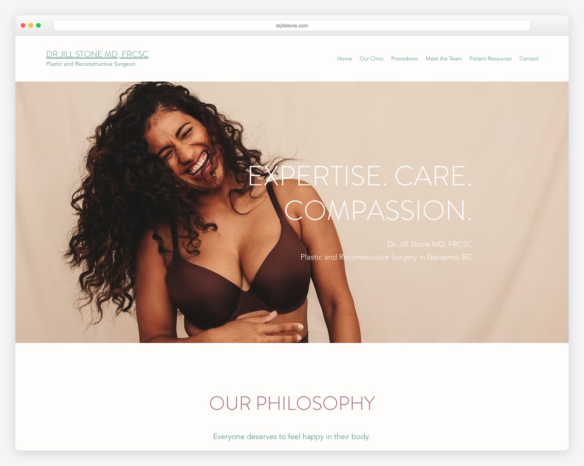 dr. jill stone website example