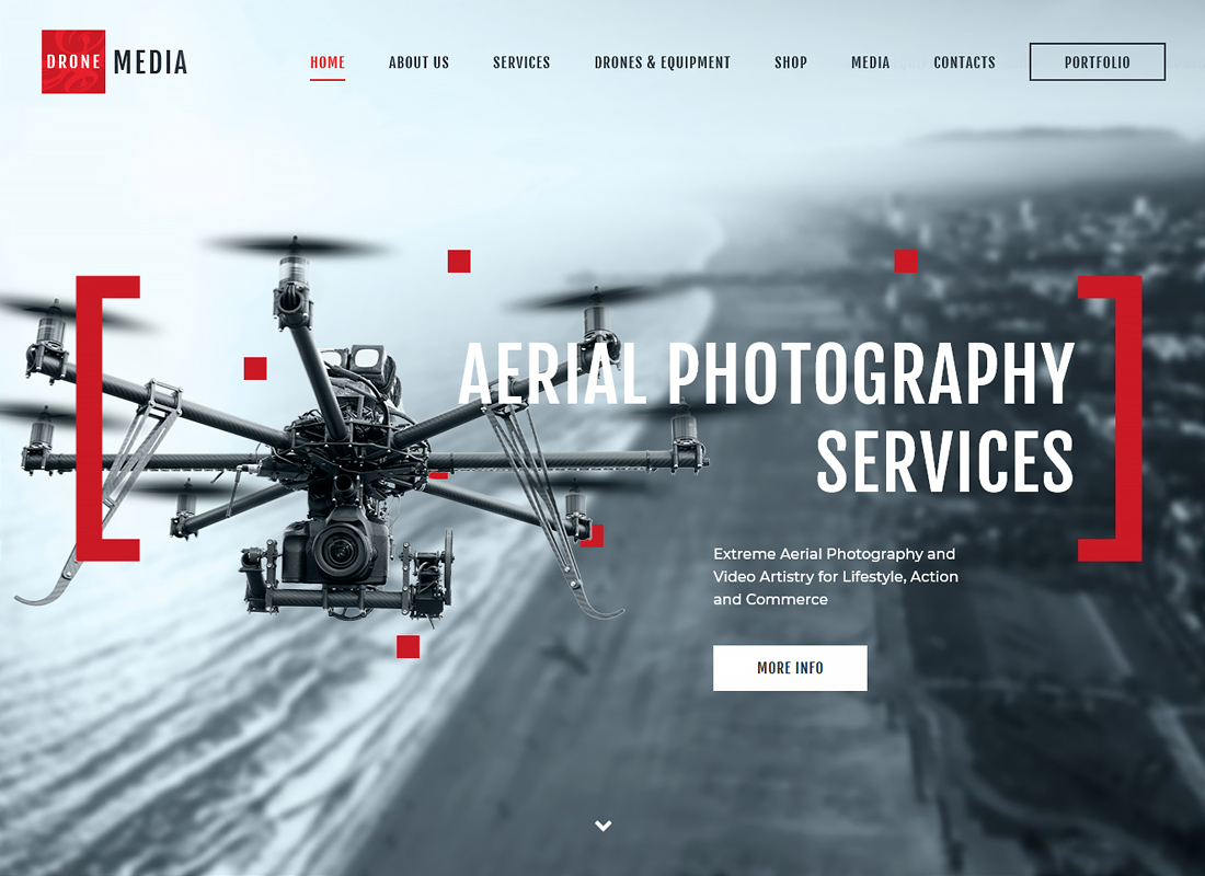 Drone Media - Aerial Photography & Videography WordPress Theme