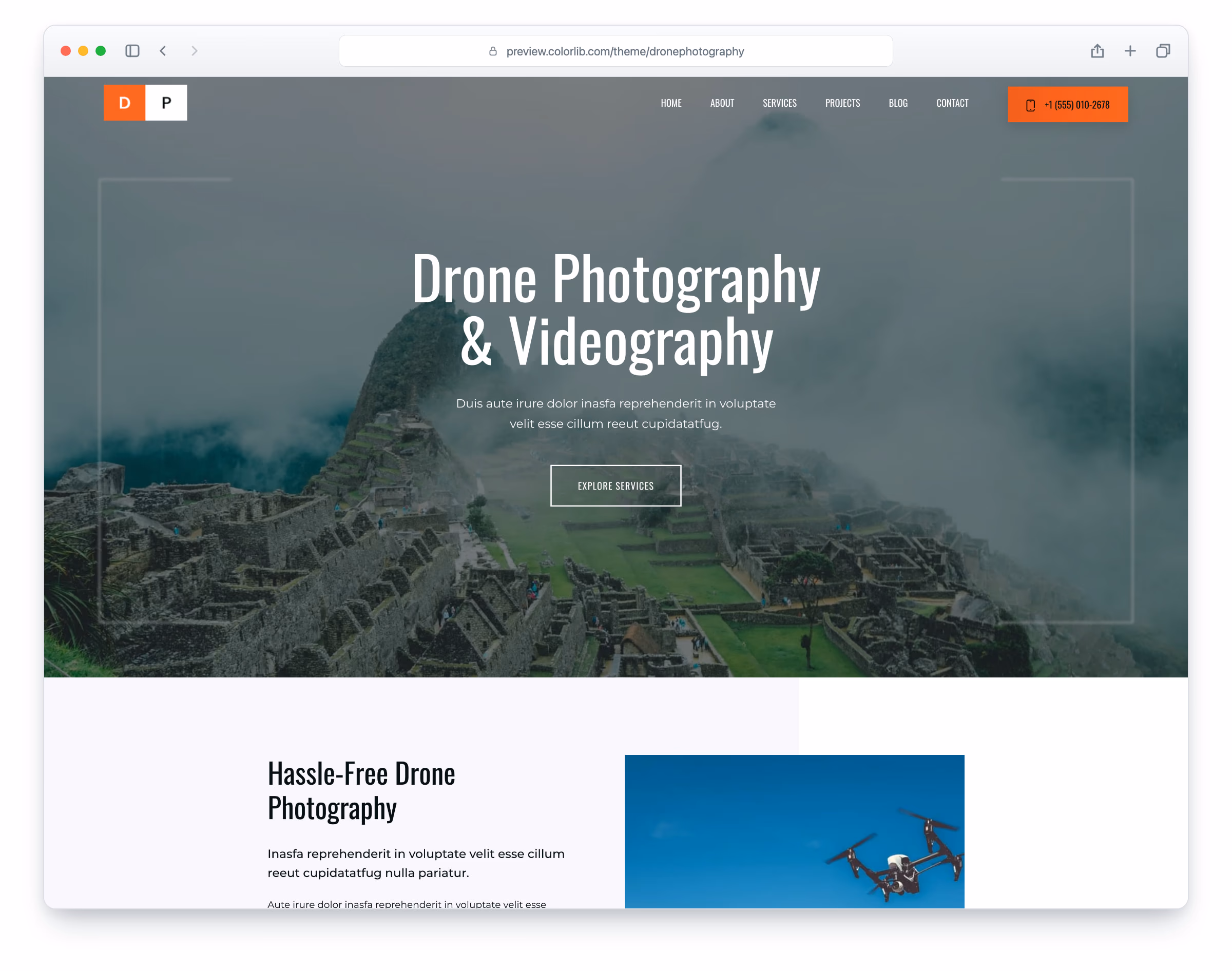 DronePhotography website template