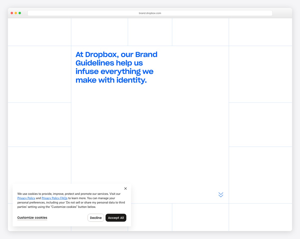 Dropbox Brand Guidelines website