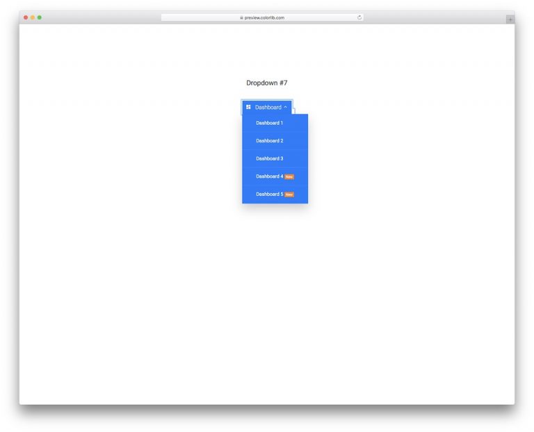 Dropdown V17 - Free Dropdown Menu Style Snippet 2021 - Colorlib