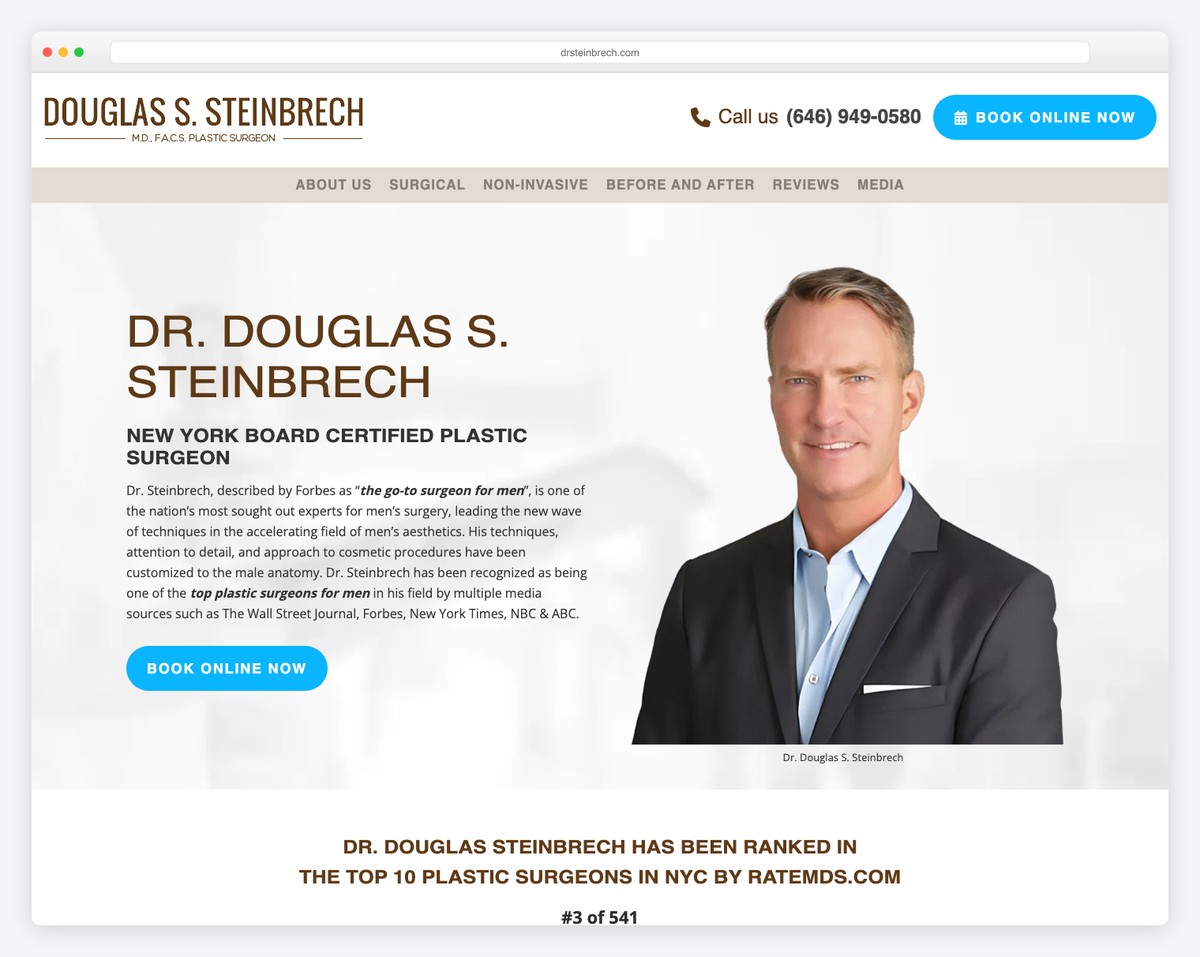 dr. douglas s. steinbrech website example