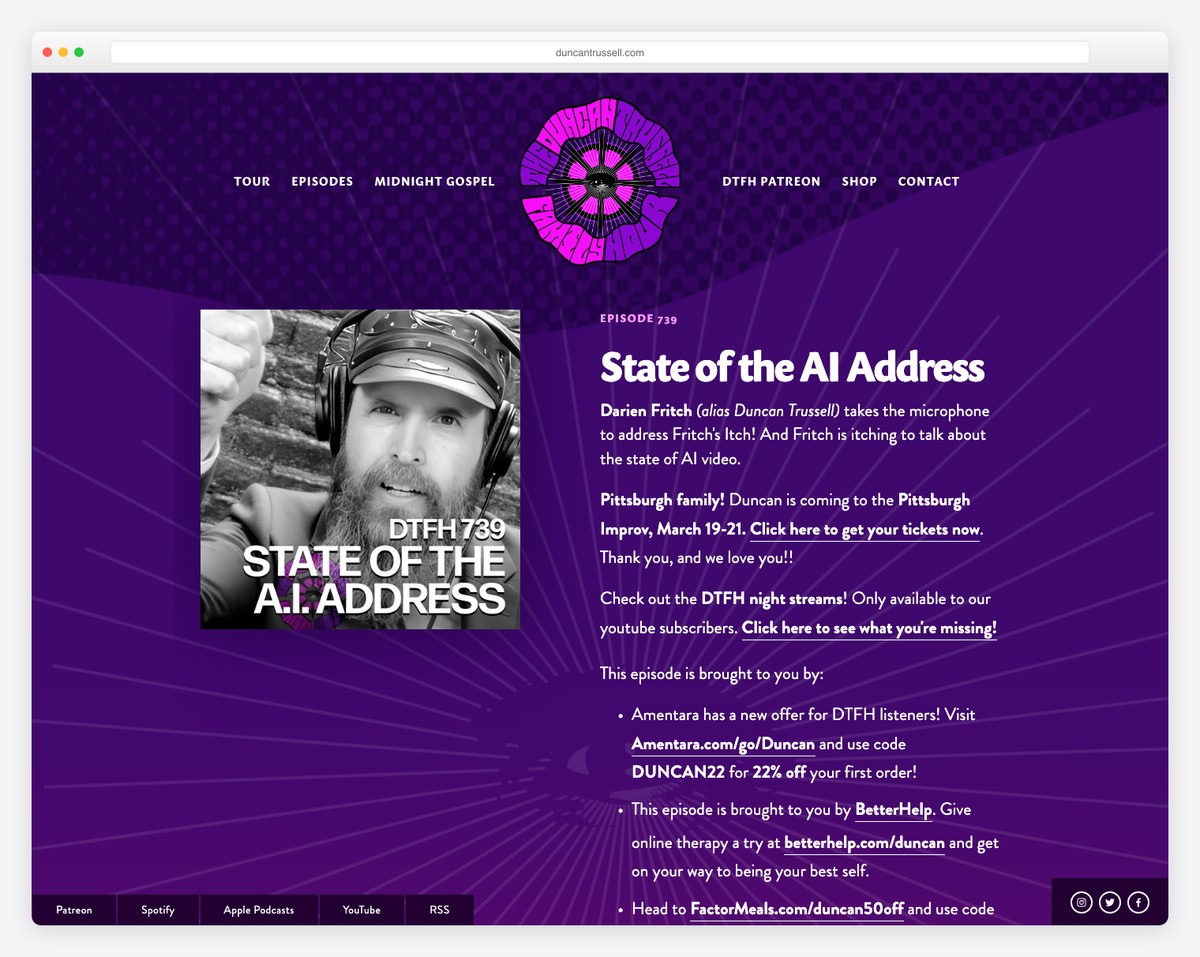 duncan trussell podcast website