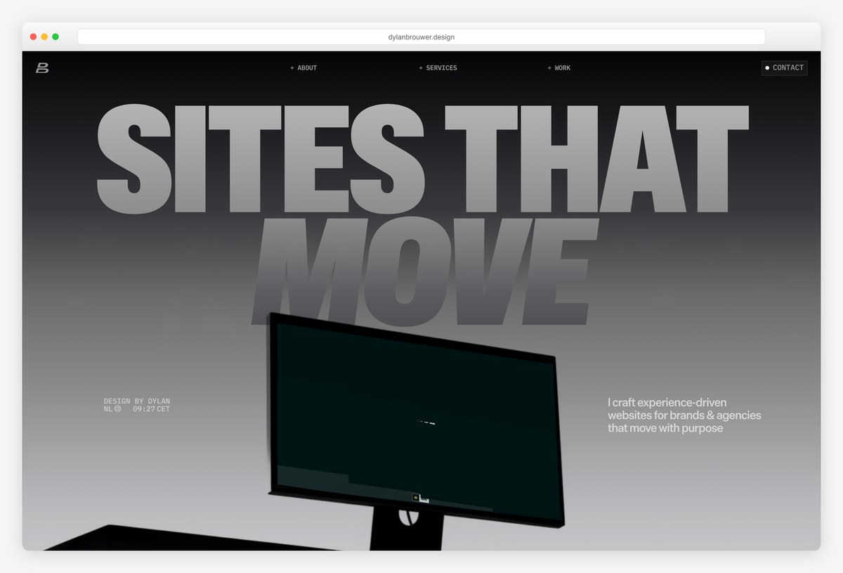 Dylan Brouwer web designer portfolio website