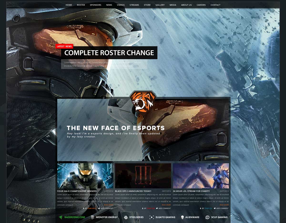 21 Esports Website Template Designs For Setting Up A Gaming Website - this esports website template is created to be used by people who just start building online computer game websites or need to update the existing ones with