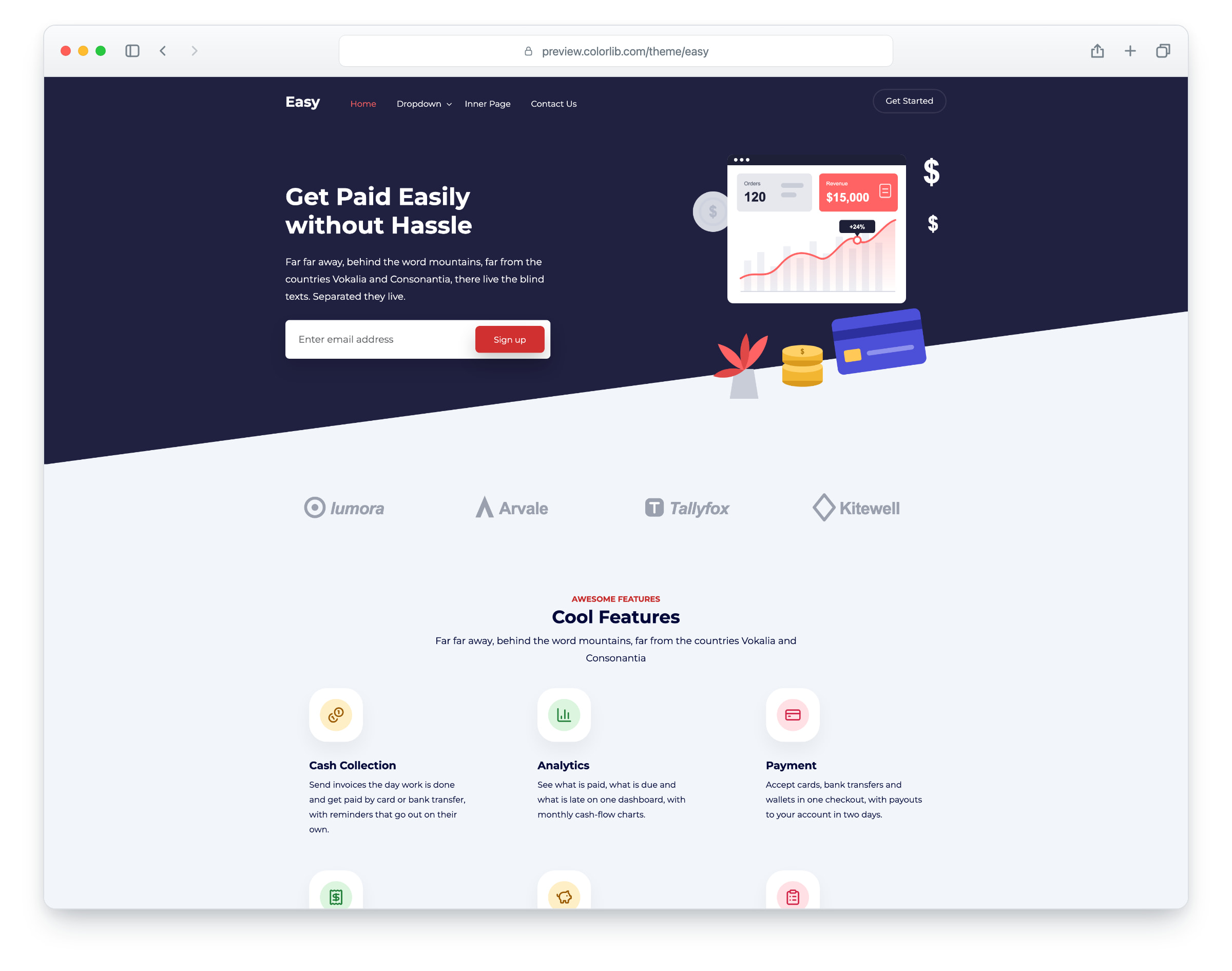 Easy website template