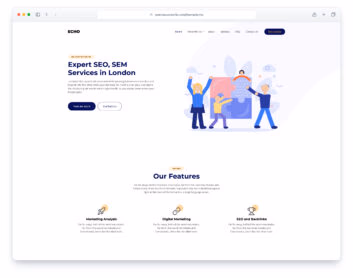 Echo website template