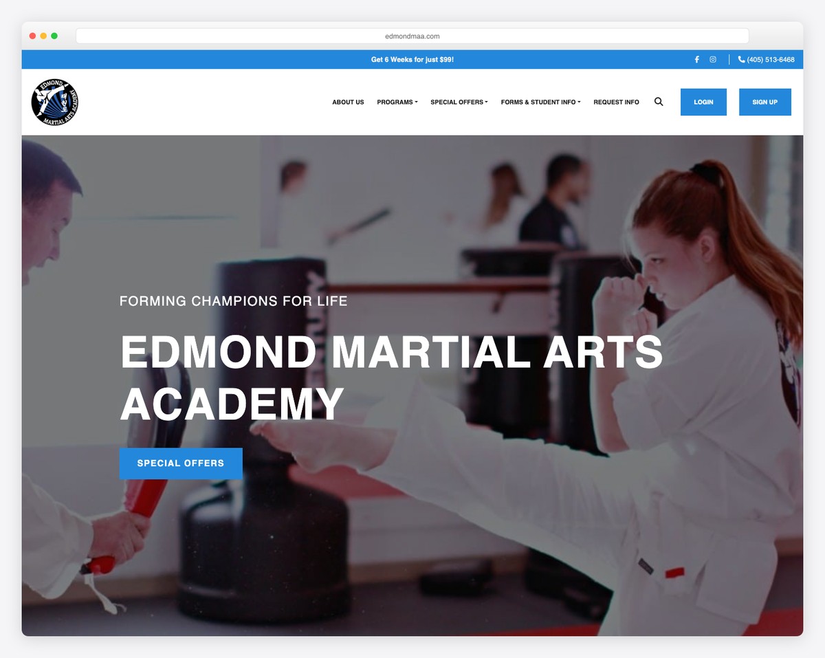 edmond martial arts academy website