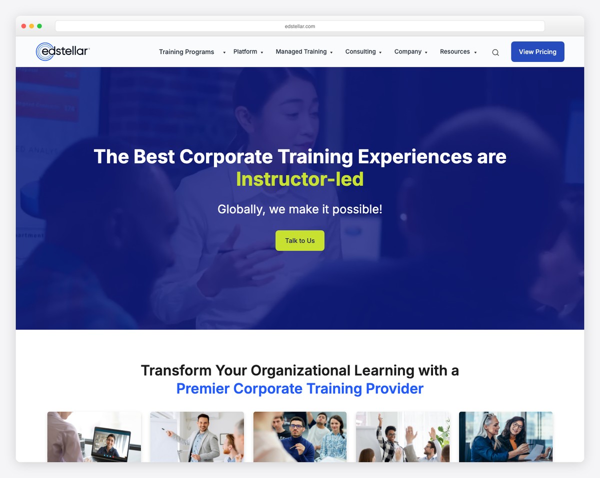 edstellar website example