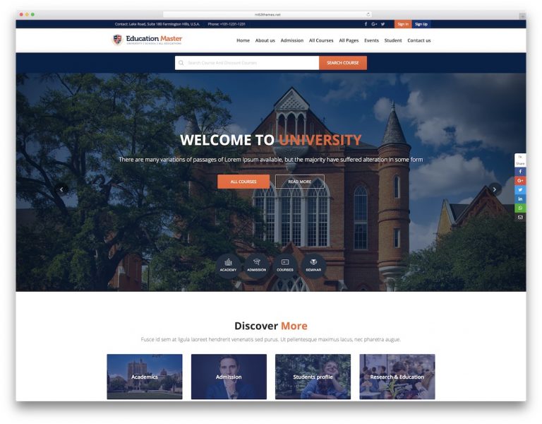 24 Best StudentsFriendly School Website Templates 2020 Colorlib