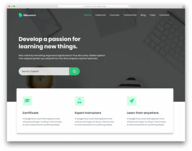 educrown - education website template