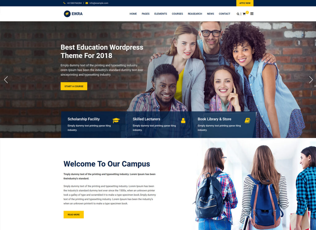 Eikra Education | Education WordPress Theme