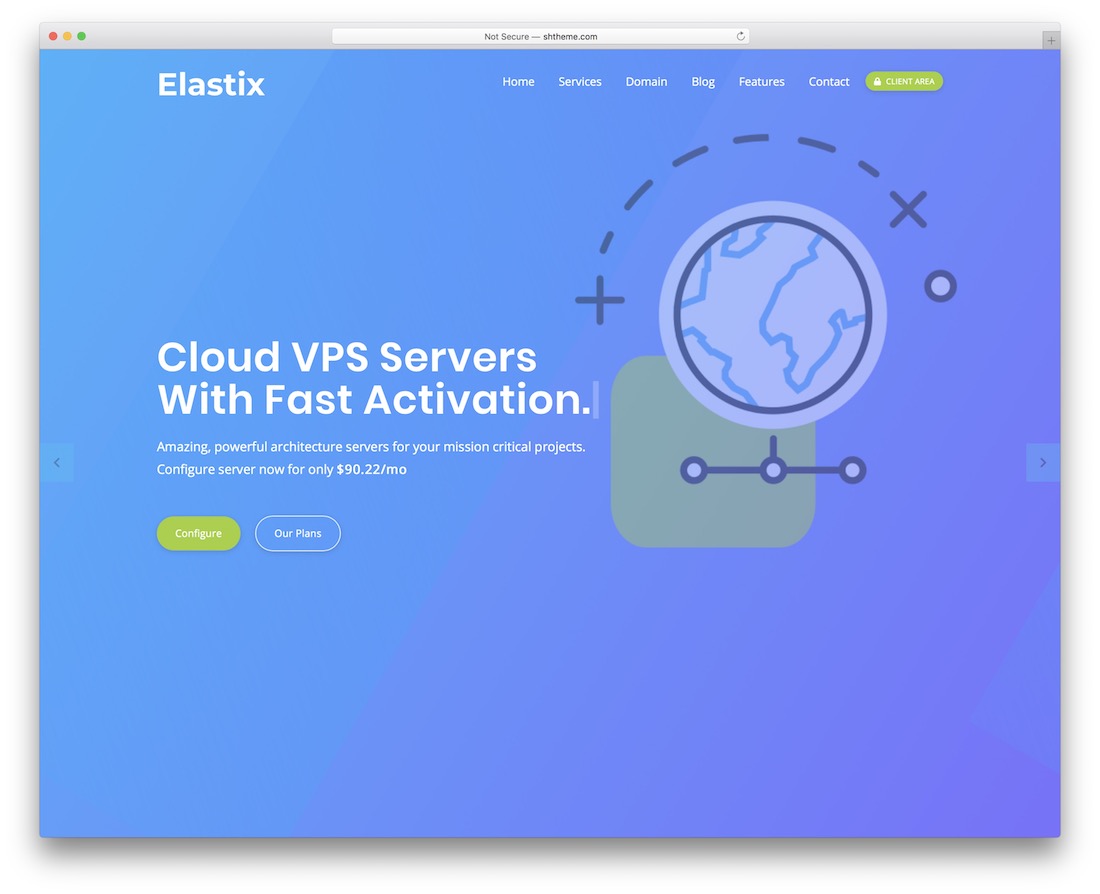 elastix web hosting website template