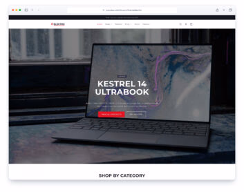 Electro website template