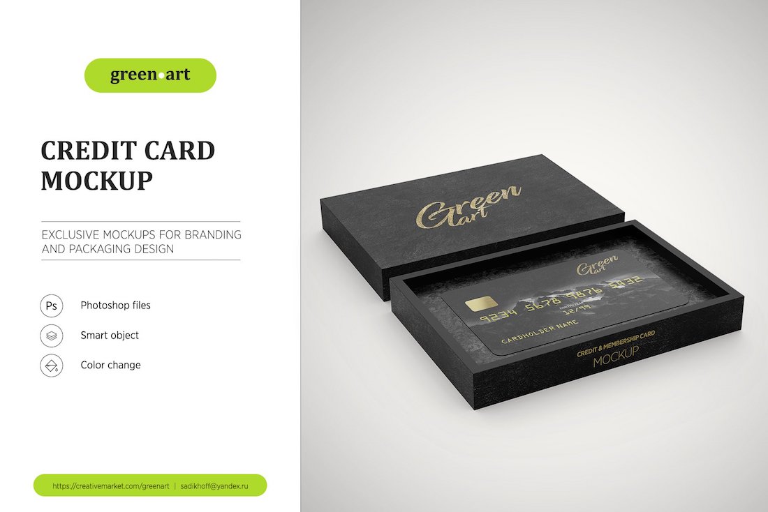 elegant credit card mockup
