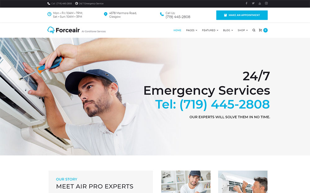 Air Conditioner Services WP Theme 
