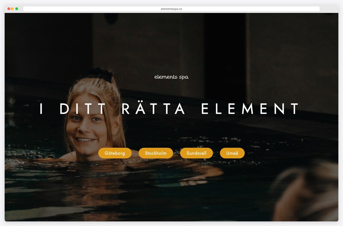 elements spa website example