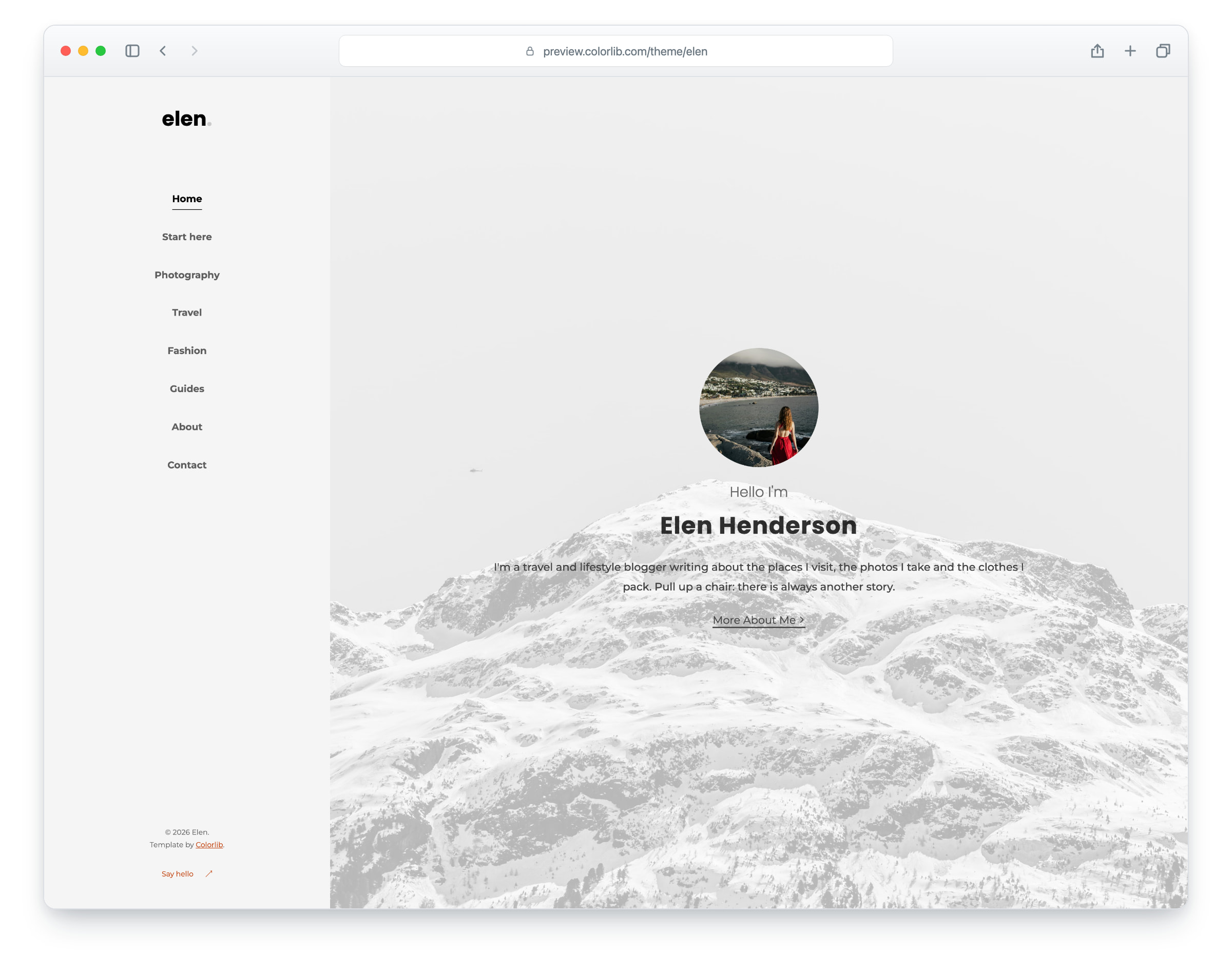 Elen website template