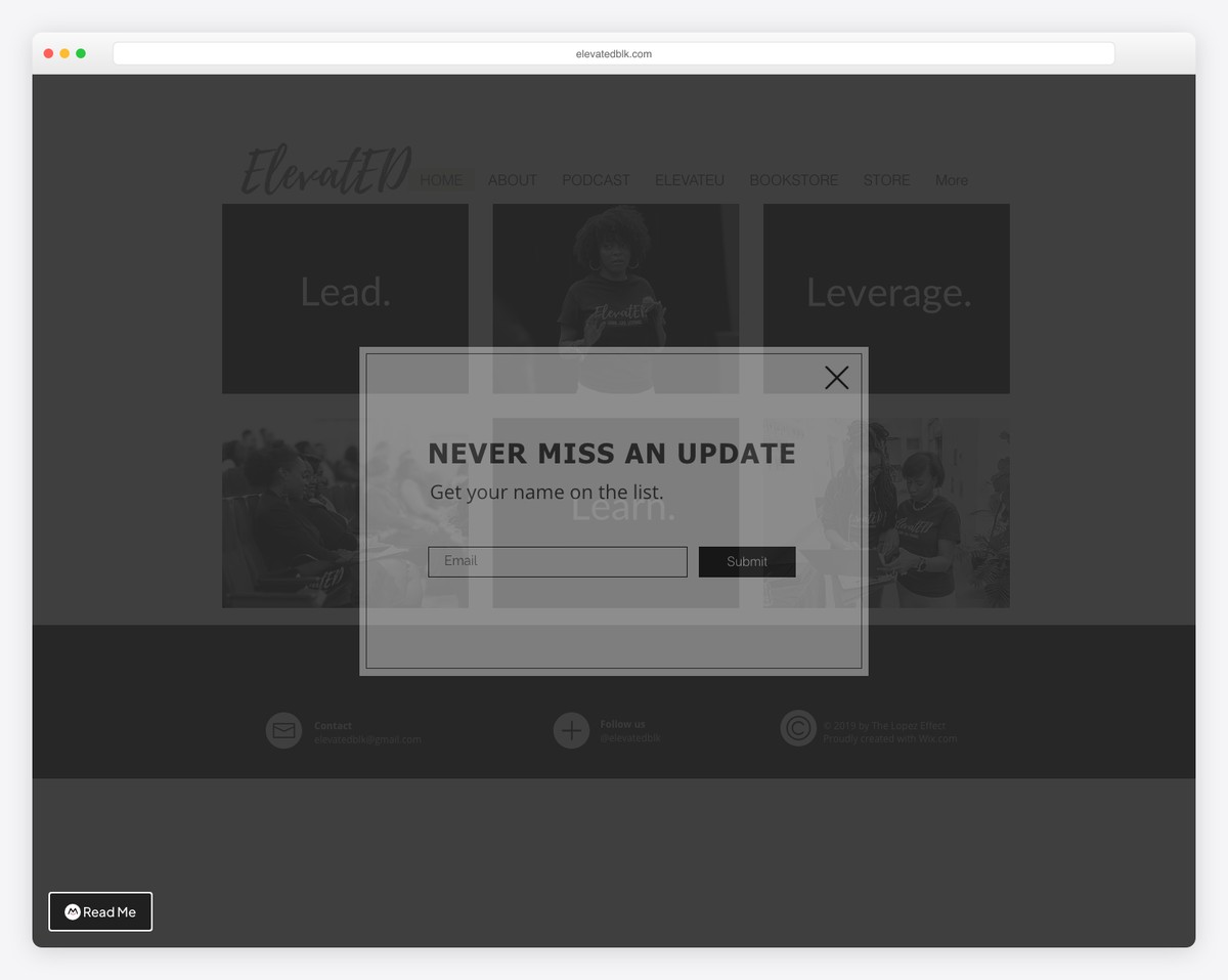 elevated blk educator community wix forum example