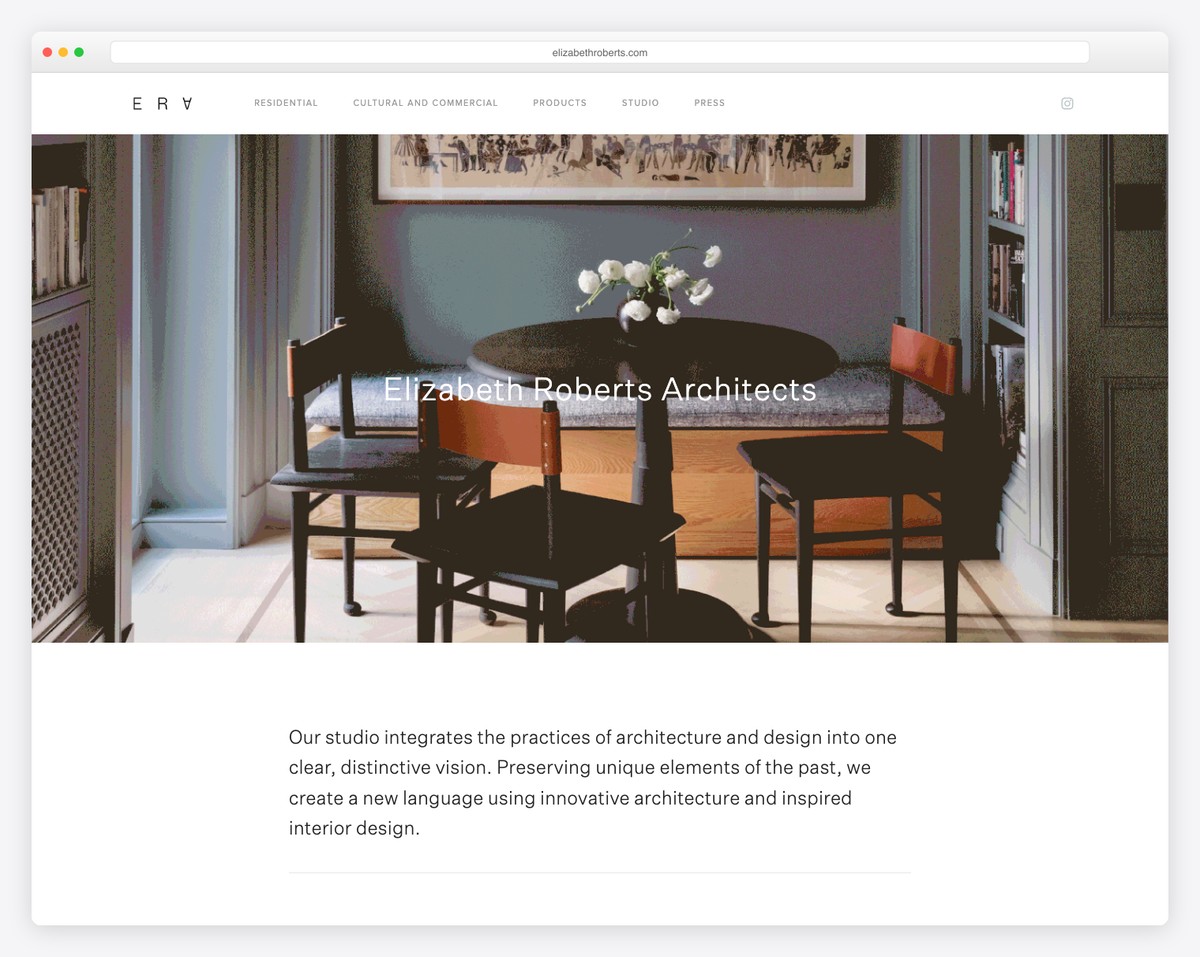 elizabeth roberts architects website example