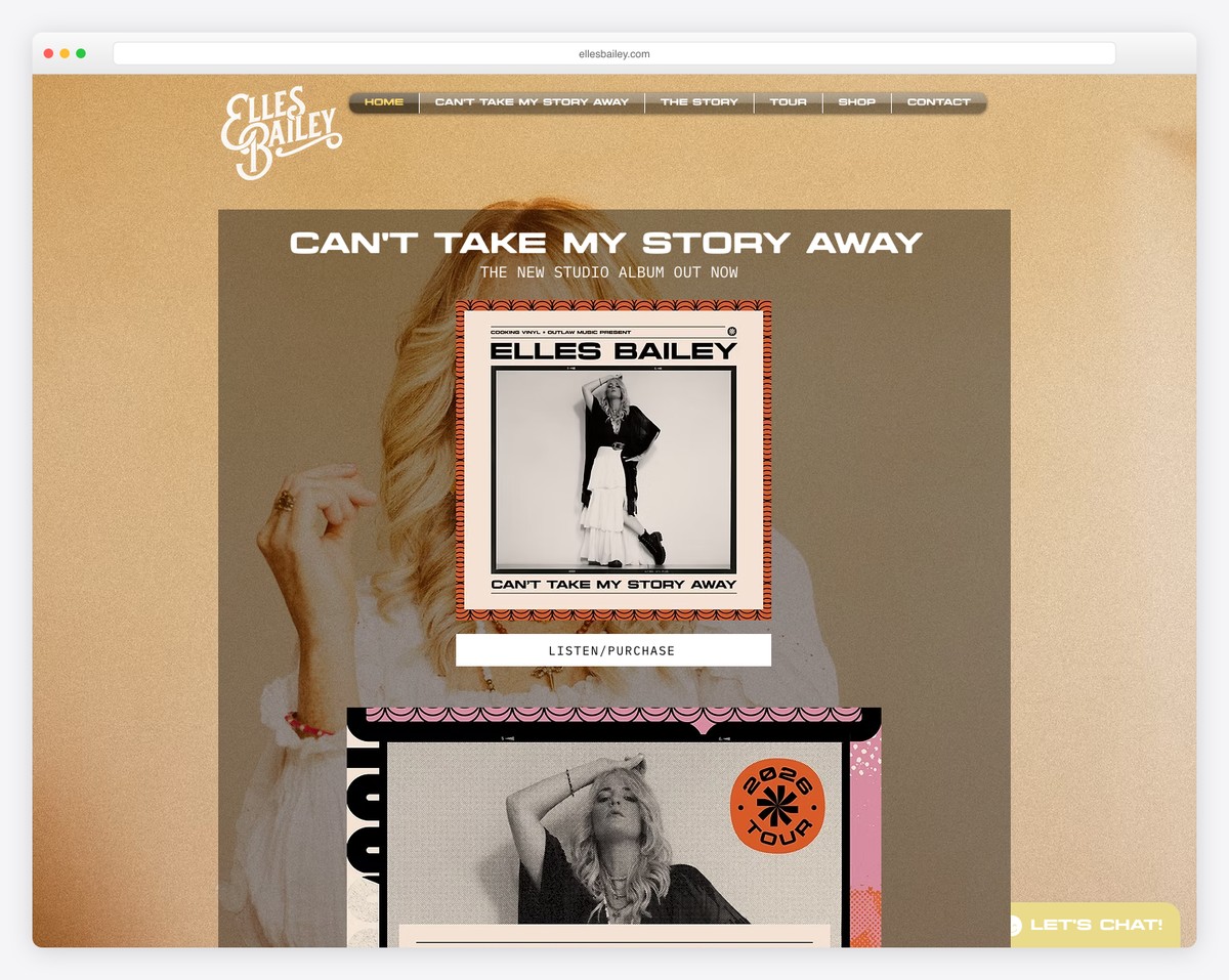 elles bailey musician website