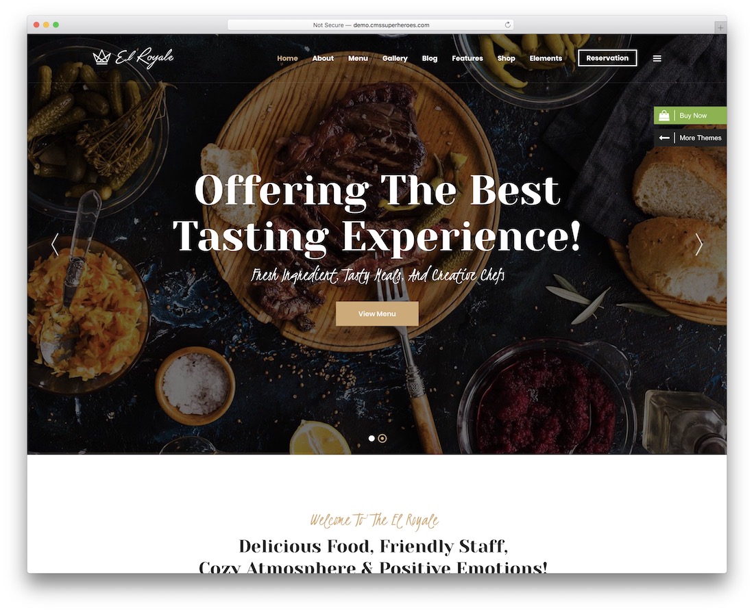 elroyale catering website template