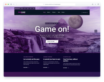 Endgame website template