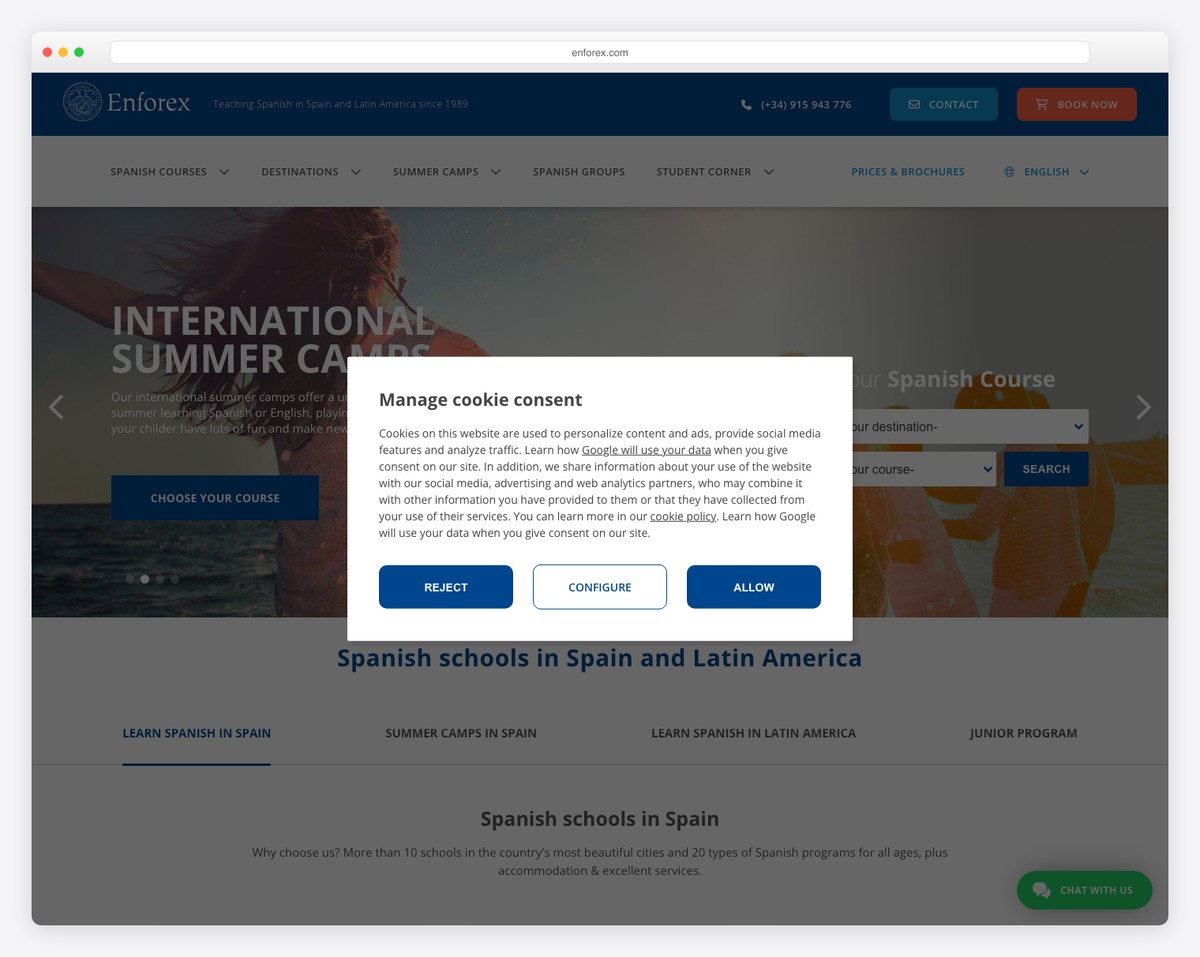 enforex website example