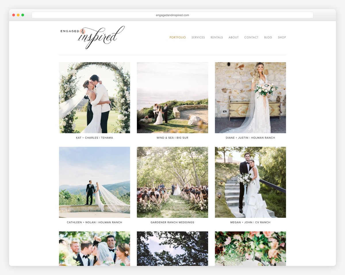 engaged & inspired website example