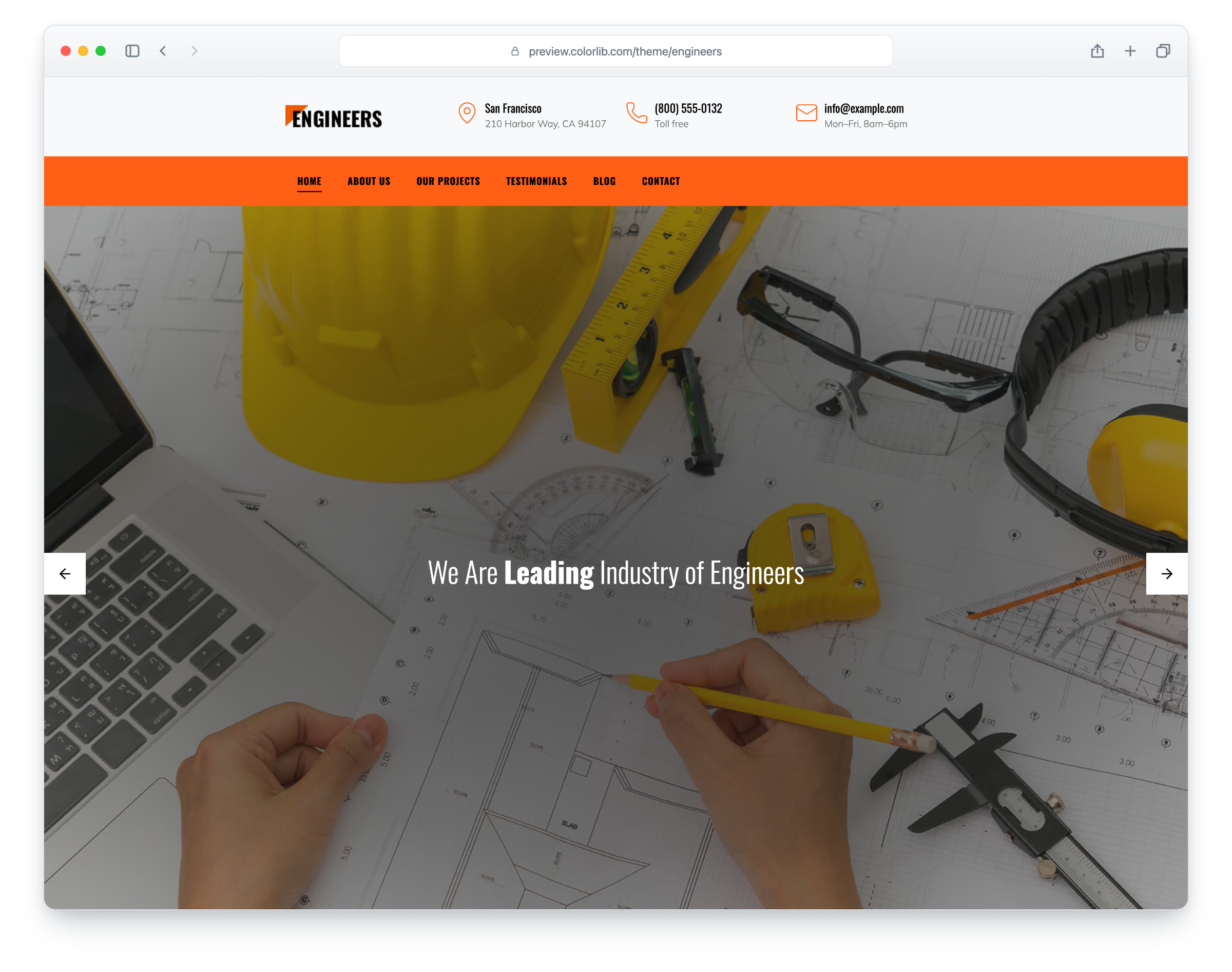 Engineers website template