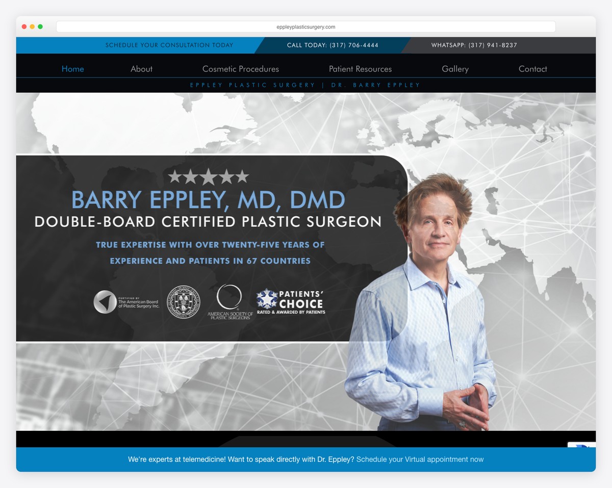 eppley plastic surgery website example