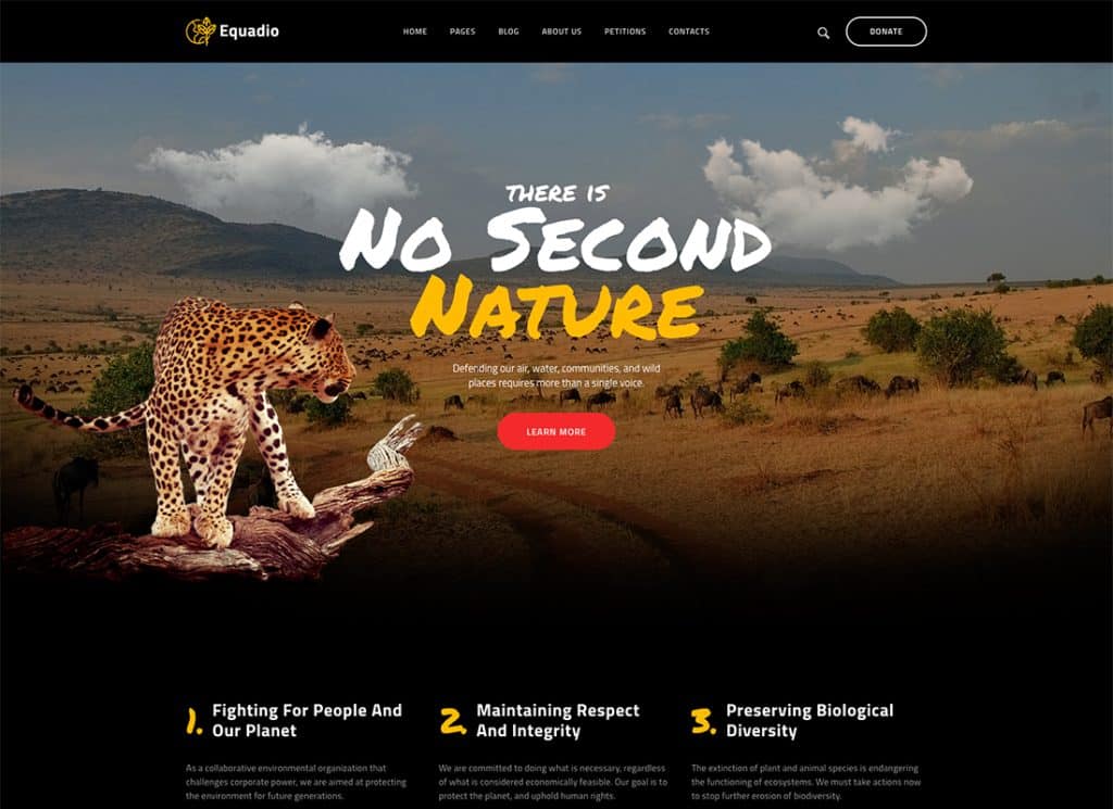 Equadio - Non-Profit and Environmental WordPress Theme