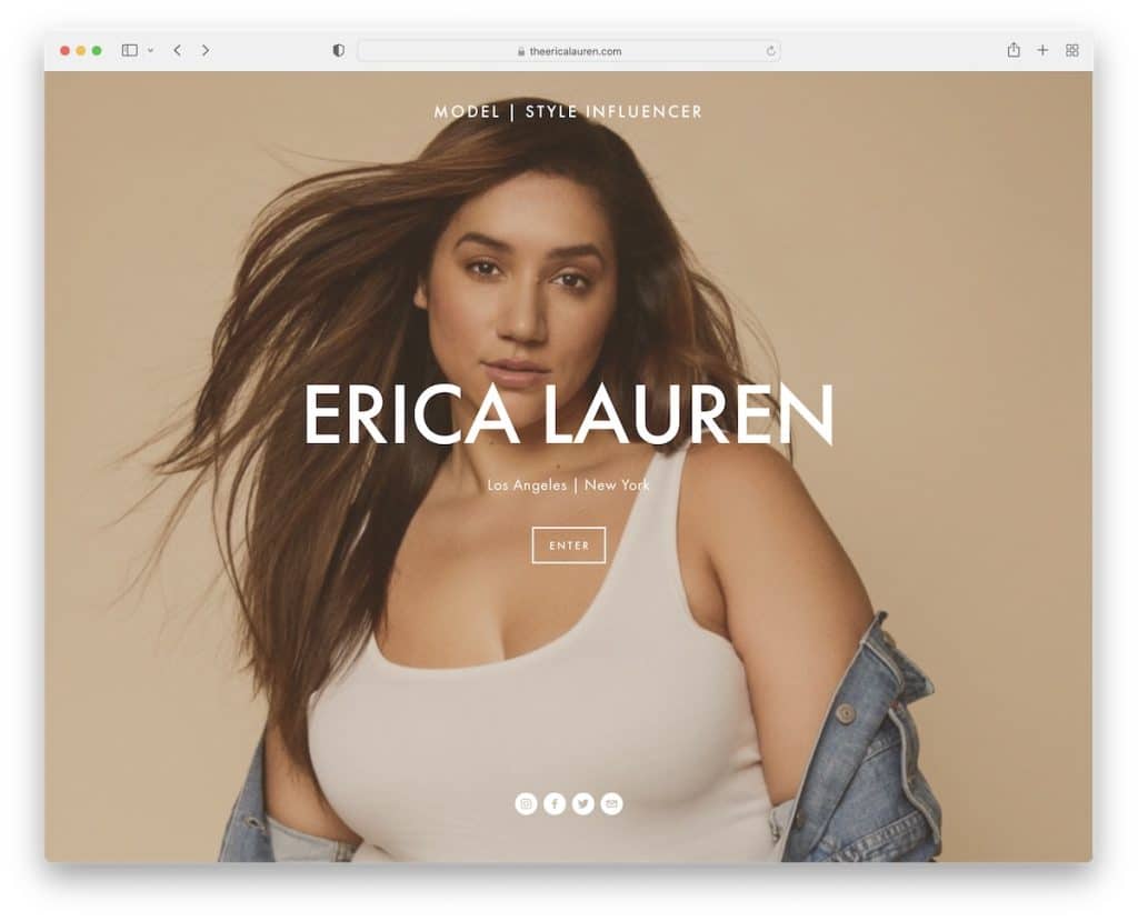 erica lauren personal website example