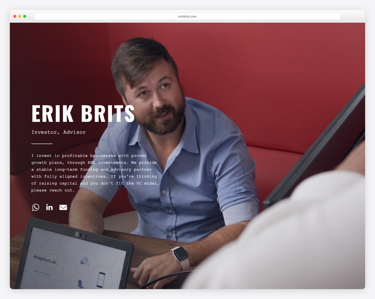 erik brits carrd website