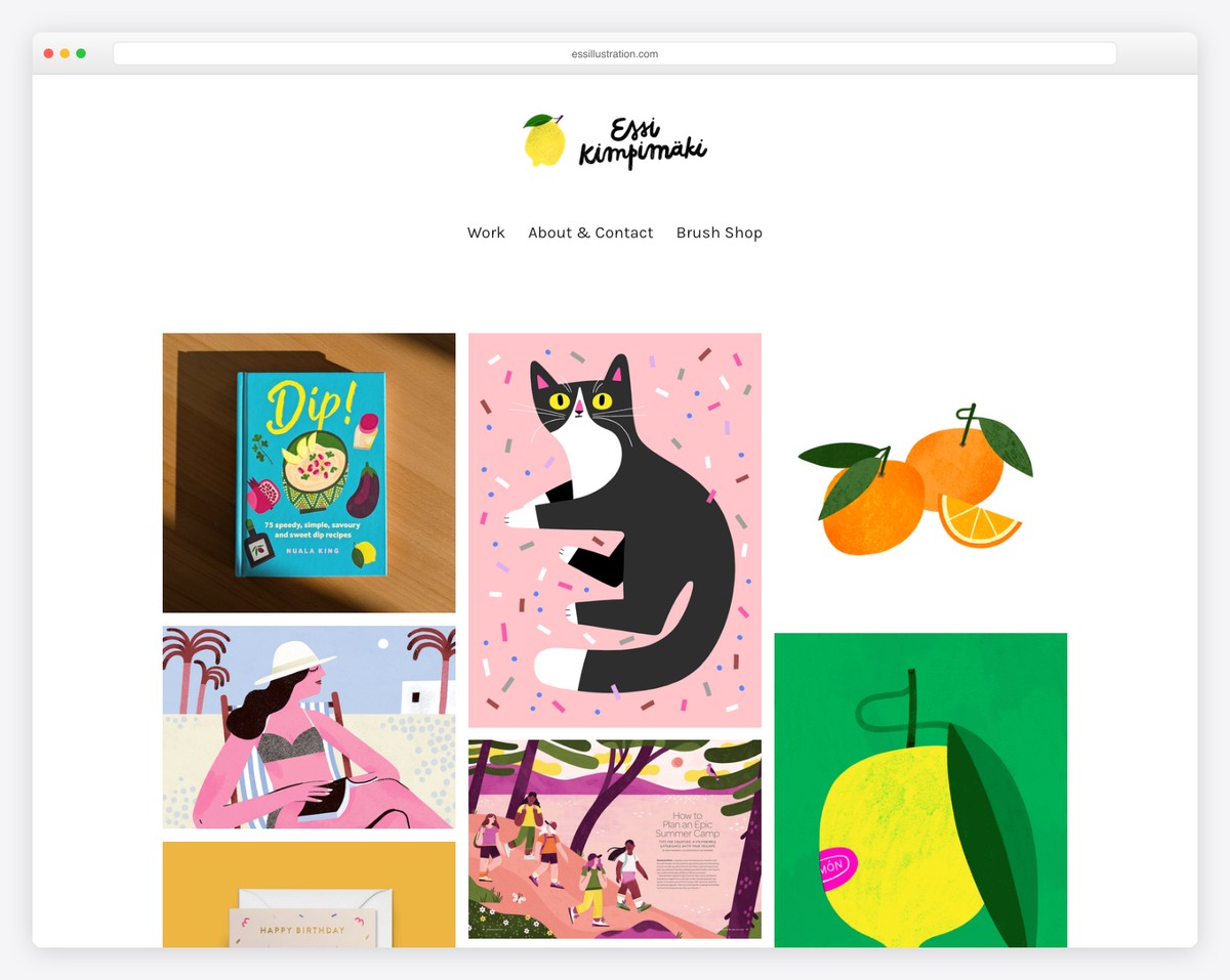 essi kimpimaki artist portfolio website