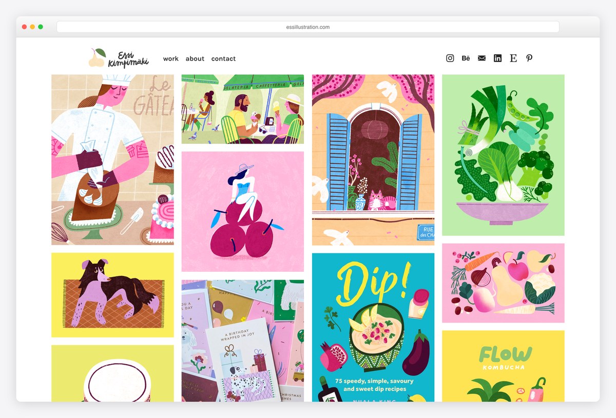Essi Kimpimäki illustration portfolio website