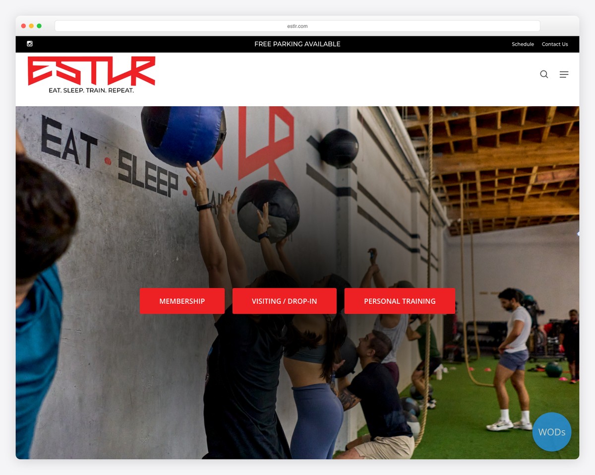estlr athletics dtla website