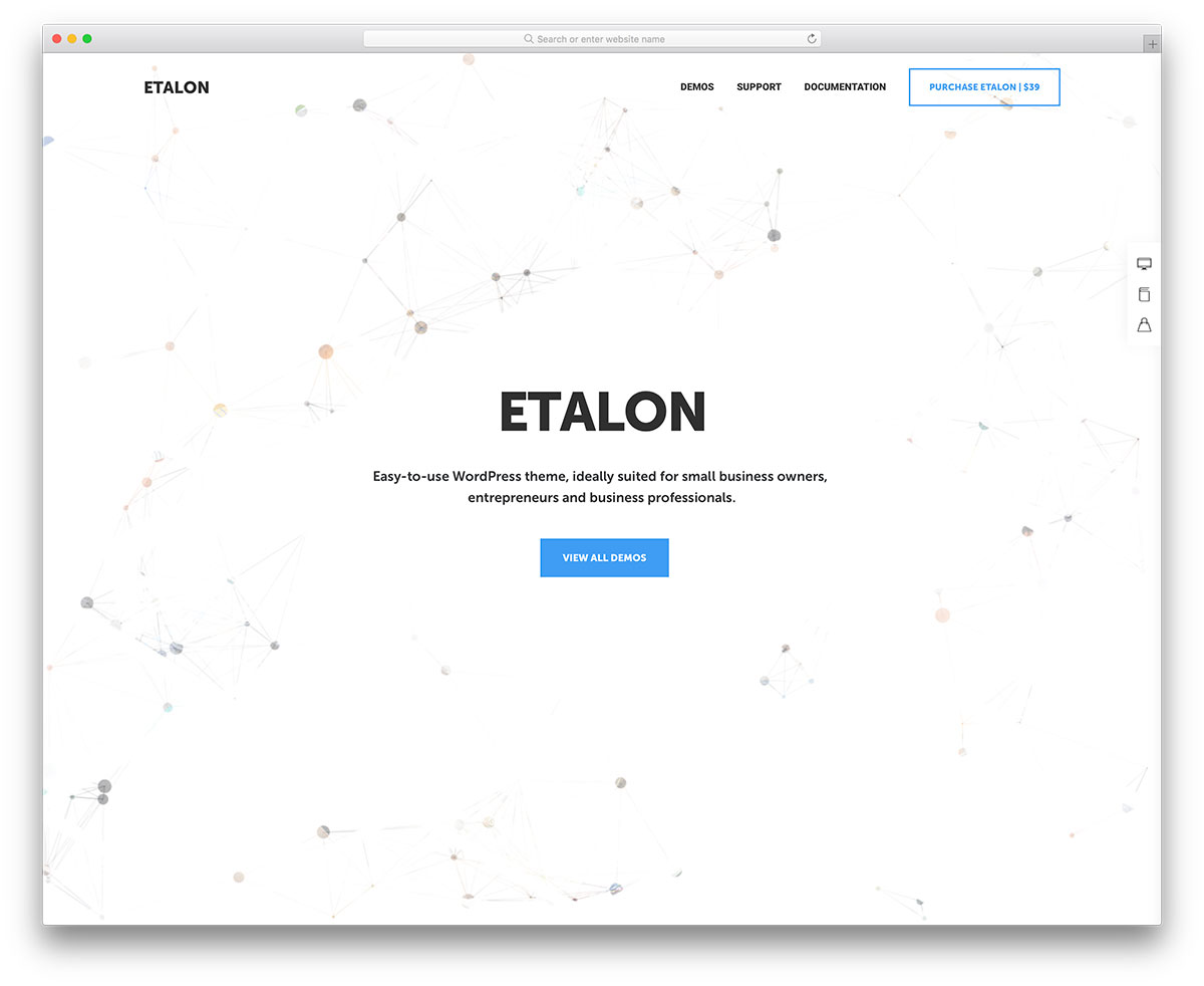 etalon - custom build wordpress site