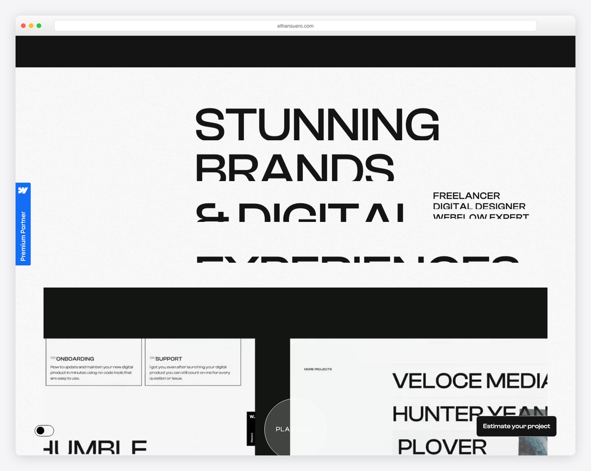 ethan suero clean website example