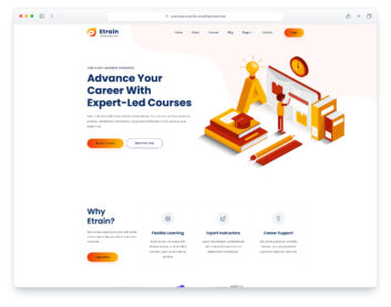 Etrain website template