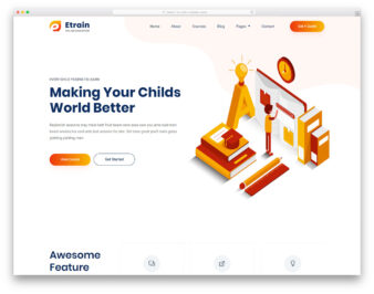 Etrain website template
