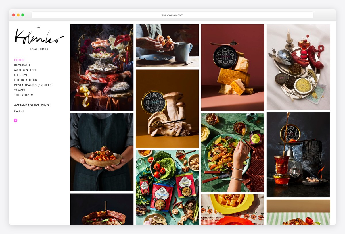 Eva Kolenko portfolio website