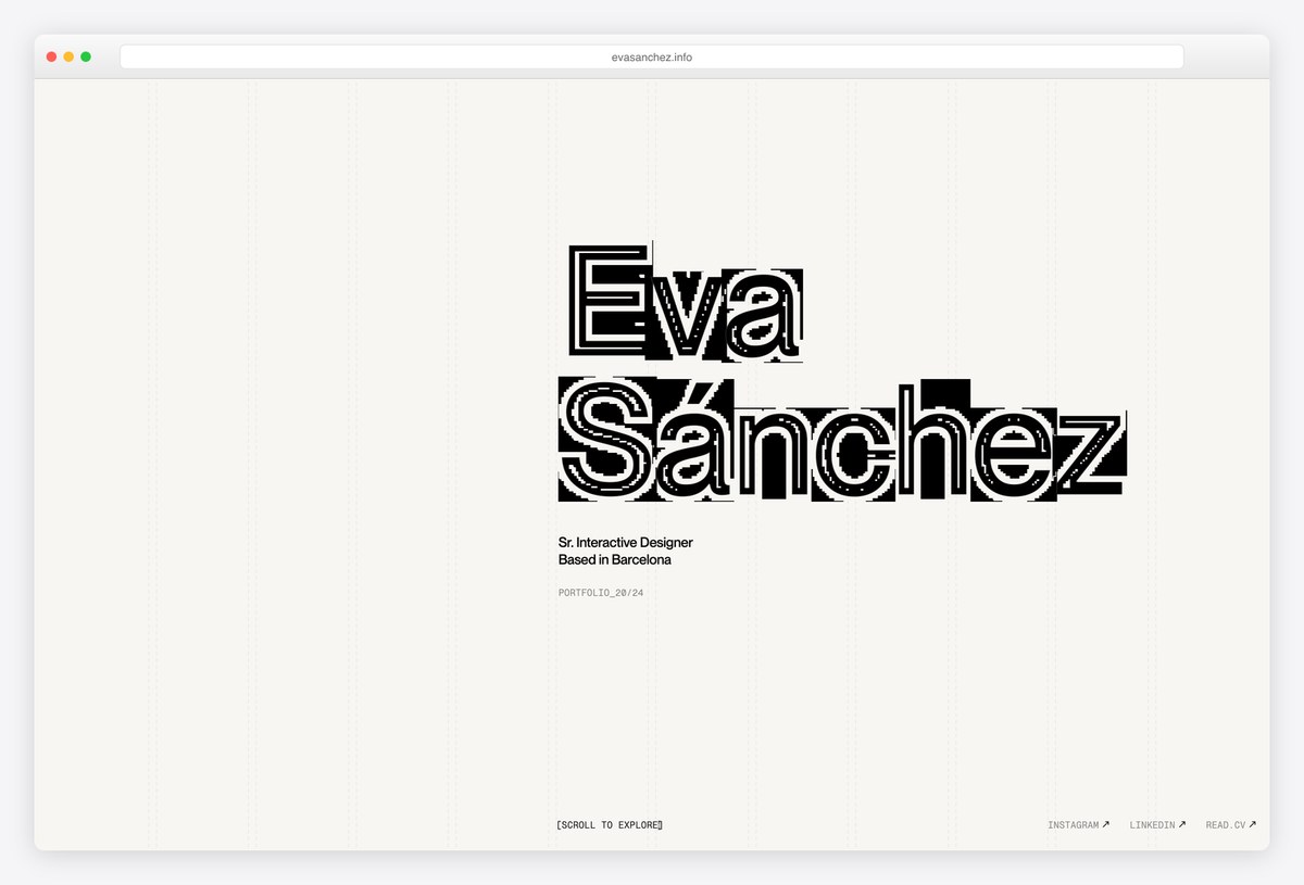 Eva Sánchez web designer portfolio website
