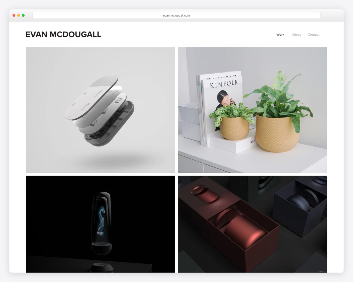 evan mcdougall squarespace portfolio example